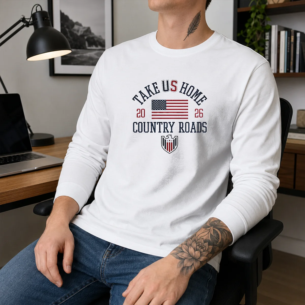 Funny Take US Home Country Roads 2026 USA Soccer Long Sleeve Shirt