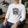 Good Gothic Skull Palm Summer Bank Holiday Ornate Long Sleeve Shirt