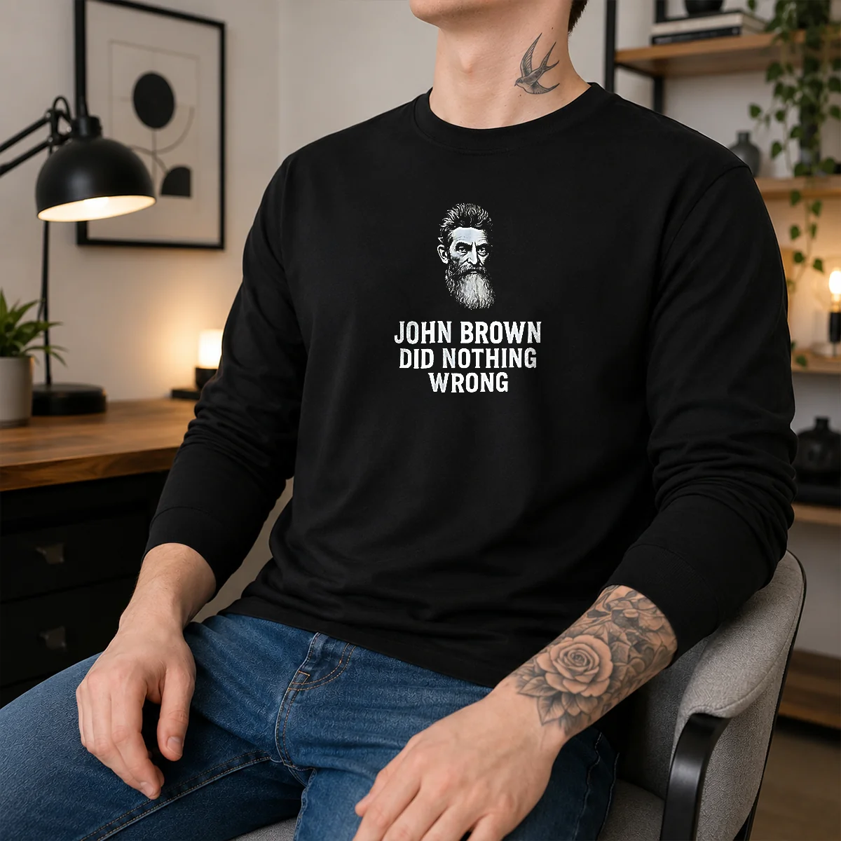 Good John Brown Did Nothing Wrong Civil Rights History Vintage Long Sleeve Shirt