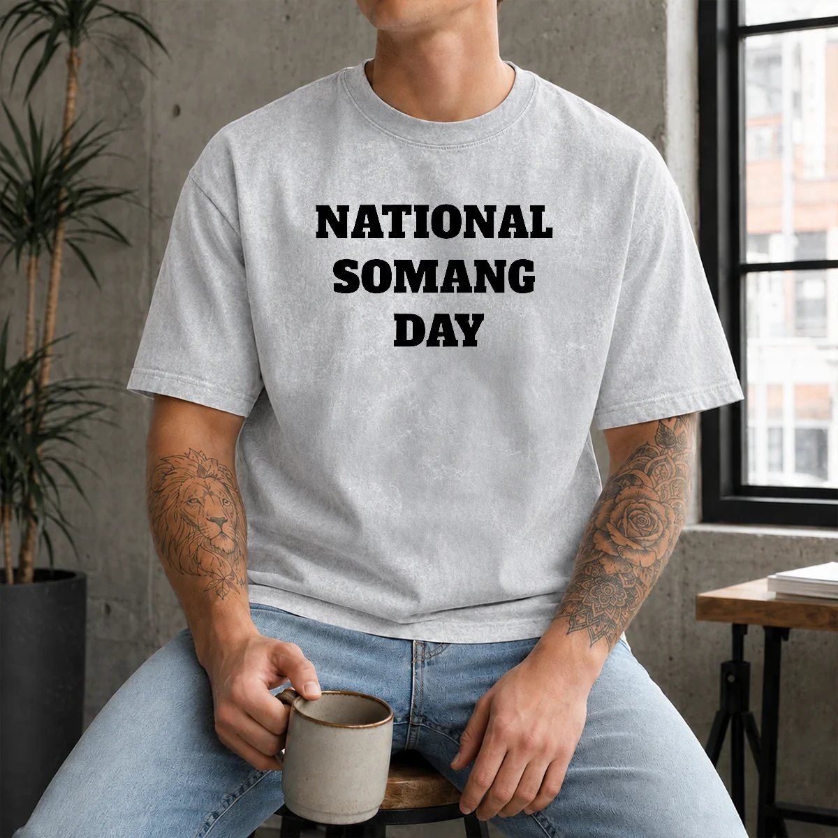 Good Post Malone National Somang Day Washed T-Shirt