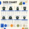 Size chart for Original It Costs 0 To Jerk Off Funny Humor Slogan with measurements in inches and cm to help choose the right fit