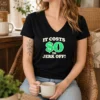 Original It Costs 0 To Jerk Off Funny Humor Slogan V-Neck Shirt