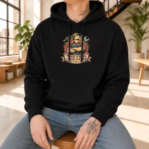 Original Vintage Labour Day Proud Worker Graphic Hoodie