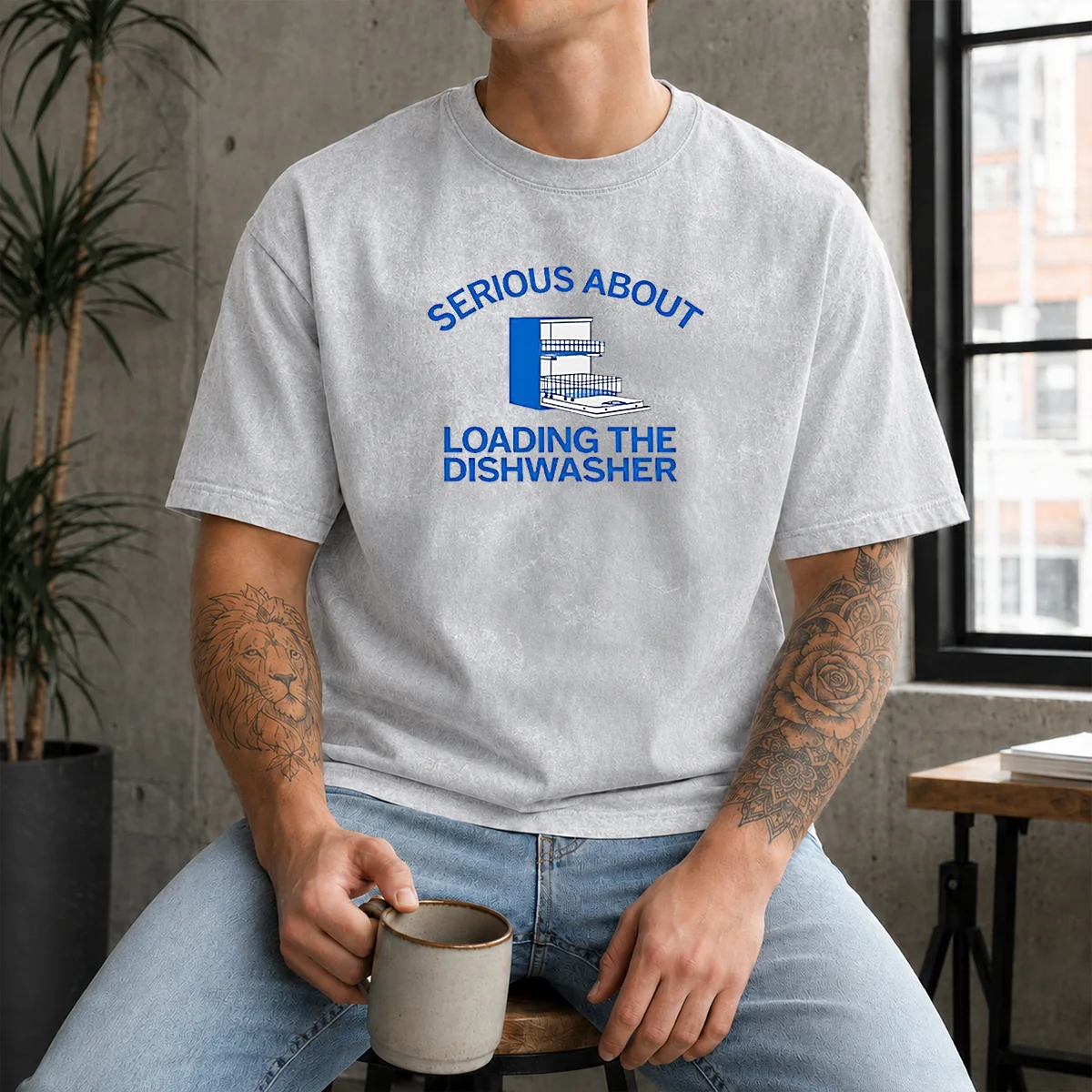 Pretty Serious About Loading The Dishwasher Washed T-Shirt