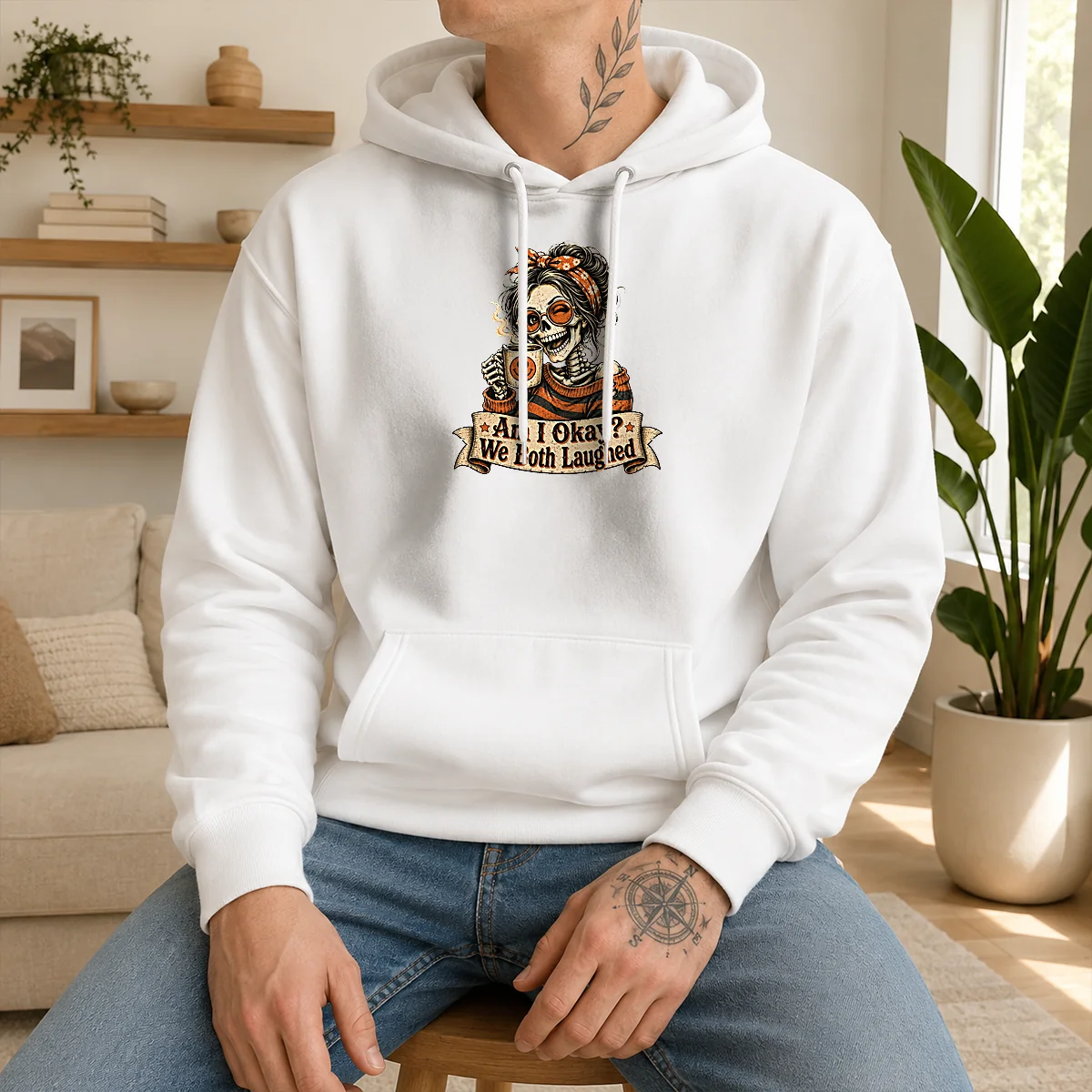 Top Vintage Funny Halloween Skeleton Girl Hoodie Top Vintage Funny Halloween Skeleton Girl Hoodie